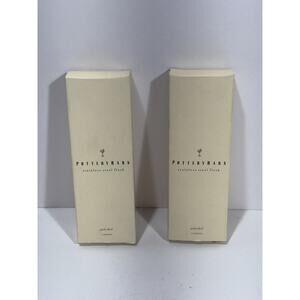 Lot Of 2 Pottery Barn Retross Flask Tall Stainless Silver Chrome Color New